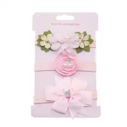 Walmart FRSASU Clearance 3Pcs Kids Elastic Floral Headband Pearl Hair Girls Baby Bowknot Hairband Set offer