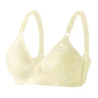 Walmart ICHUANYI Womens Plue Size Adjust Full Cup No Steel Ring Cotton Breathable Underwear New Fashion offer