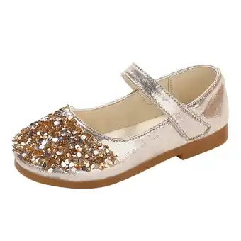 Walmart ATOGUTA Little Girls Dress Shoes Crystal Leather Flats Party Princess Shoes offer