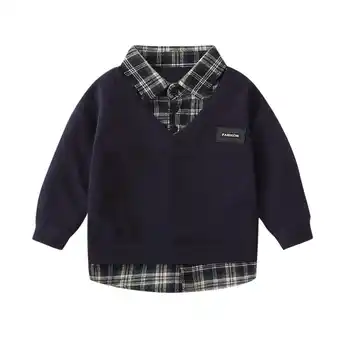 Walmart ZyeKqe Toddler Clothes Boys Sweatshirts Fall Winter Long Sleeve Cotton Shirt Casual Pullover Top offer