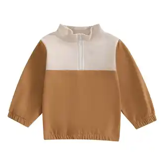 Walmart Chbgutlmr Toddler Clothes Half Zip Sweatshirt Boys Girls Long Sleeve Pullover Tops Colorblock Shirts offer