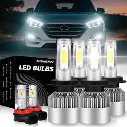 Walmart 6pcs For HYUNDAI Tucson 2016 2017 2018 Combo LED Headlight Fog Light Bulbs Kit offer