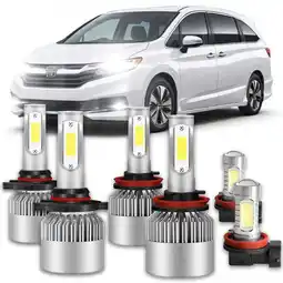 Walmart For Honda Odyssey 2011-2020 LED Headlight High Low Beam Fog Light Bulbs 6000K White Pack of 6 offer