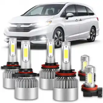 Walmart For Honda Odyssey 2011-2020 LED Headlight High Low Beam Fog Light Bulbs 6000K White Pack of 6 offer