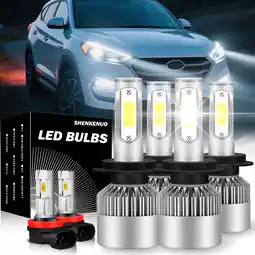 Walmart For Hyundai Tucson 2016-2018 - 6X Combo LED Headlight Fog Light Bulbs Kit 6000K offer