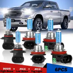 Walmart For 2019 2020 2021 2022 Ram 1500 2500 3500 4200K Halogen Headlights Hi-Lo Beam Fog Light Bulbs offer