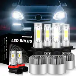 Walmart LED Headlight High Low Fog Light Bulb 6000K For Mercedes-Benz GL450 2007-2011 offer