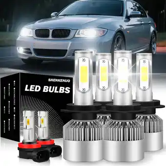 Walmart 6x H7+H7+H11 For BMW 325xi 330xi 2002-2006 LED Headlight & Fog Light Combo Bulbs offer