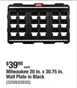 The Home Depot Milwaukee 20 in. x 30.75 in. Wall Plate in Black offer