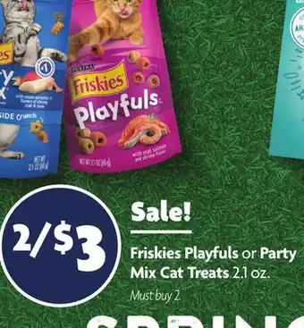 Family Dollar Purina Friskies Playfuls or Party Mix Cat Treats offer