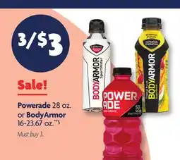 Family Dollar Powerade 28 oz. or BodyArmor 16-23.67 oz.**§ offer