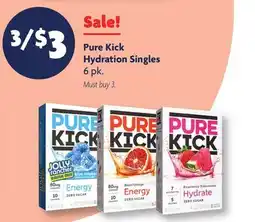 Family Dollar Pure Kick Hydration Singles offer