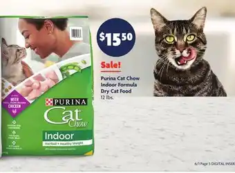 Family Dollar Purina Cat Chow Indoor Formula Dry Cat Food offer