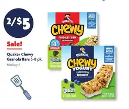Family Dollar Quaker Chewy Granola Bars offer