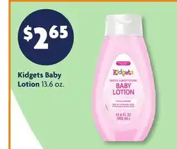 Family Dollar Kidgets Baby Lotion offer