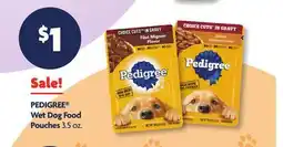 Family Dollar PEDIGREE Wet Dog Food Pouches offer