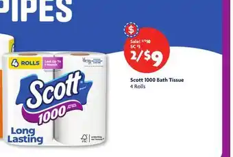 Family Dollar Scott 1000 Bath Tissue offer