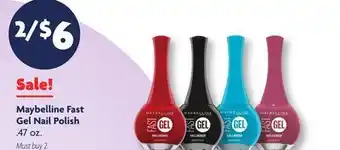 Family Dollar Maybelline Fast Gel Nail Polish offer