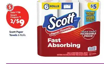 Family Dollar Scott Paper Towels offer