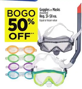 Dollar General Goggles or Masks offer