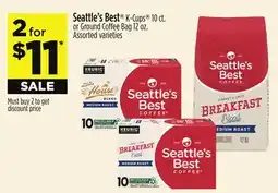 Dollar General Seattle's Best K-Cups 10 ct. or Ground Coffee Bag 12 oz offer