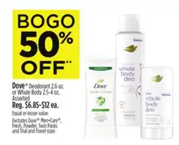 Dollar General Dove Deodorant offer