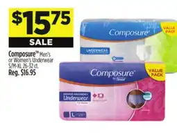 Dollar General Composure Men's or Women's Underwear S/M-XXL offer