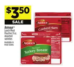 Dollar General Armour Lunch Meat Pouches offer