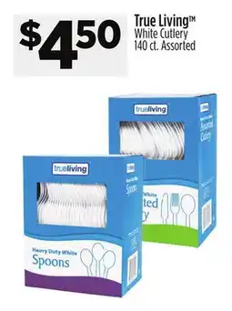 Dollar General True Living White Cutlery offer