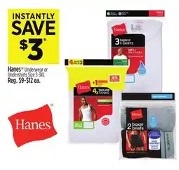 Dollar General Hanes Underwear or Undershirts offer