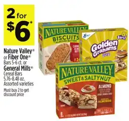 Dollar General Nature Valley or Fiber One Bars or General Mills offer