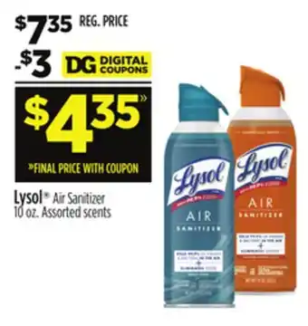 Dollar General Lysol Air Sanitizer offer