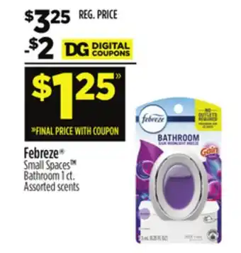 Dollar General Febreze Small Spaces offer