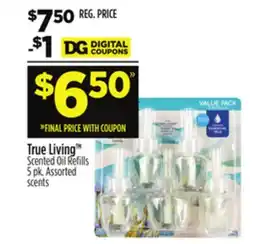 Dollar General True Living Scented Oil Refills offer