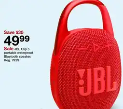 Target JBL Clip 5 portable waterproof Bluetooth speaker offer