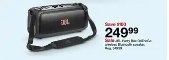 Target JBL Party Box OnTheGo wireless Bluetooth speaker offer
