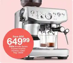 Target Breville Barista Express Impress espresso maker offer