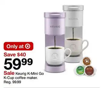 Target Keurig K-Mini Go K-Cup coffee maker offer