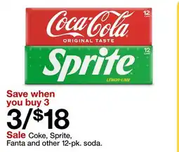Target Coke, Sprite, Fanta and other 12-pk. soda offer