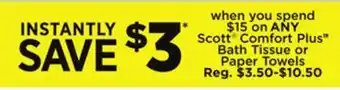 Dollar General Scott Comfort Plus Bath Tissue or Paper Towels offer