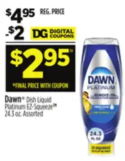 Dollar General Dawn Dish Liquid Platinum EZ-Squeeze offer