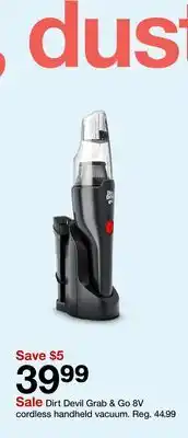 Target Dirt Devil Grab & Go 8V cordless handheld vacuum offer