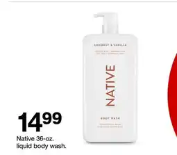 Target Native 36-oz. liquid body wash offer