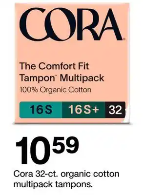 Target Cora 32-ct. organic cotton multipack tampons offer
