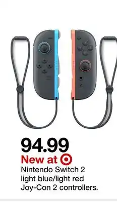 Target Nintendo Switch 2 light blue/light red Joy - Con 2 controllers offer