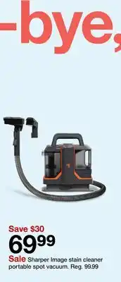 Target Sharper Image stain cleaner portable spot vacuum offer