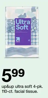 Target up&up ultra soft 4-pk. 110-ct. facial tissue offer