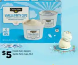 Dollar General Clover Valley Frozen Dairy Dessert, Vanilla Party Cups offer