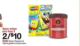 Target Select Popsicle & Talenti gelato & frozen bars offer