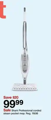 Target Shark Professional corded steam pocket mop offer